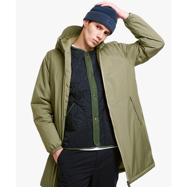 【RainPack Warm】透湿防水 レインパックウォーム ロングジャケット WARM （モスグリーン）