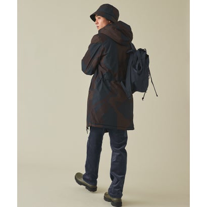 【RainPack Warm】透湿防水 レインパックウォーム プリント ロングジャケット WARM （マスタード）｜詳細画像
