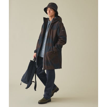 【RainPack Warm】透湿防水 レインパックウォーム プリント ロングジャケット WARM （ネイビー）｜詳細画像
