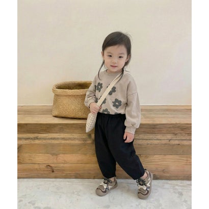 【ーKIDSー】韓国子供服 切り替えカーゴチノパンツ （ブラック）｜詳細画像