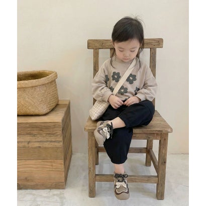 【ーKIDSー】韓国子供服 切り替えカーゴチノパンツ （ブラック）｜詳細画像