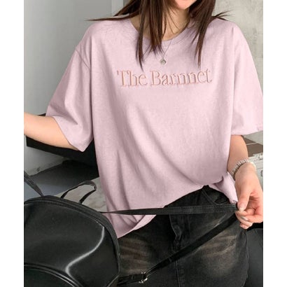 アイモハ aimoha aimoha/英字刺繍ロゴTシャツ （ピンク）｜詳細画像