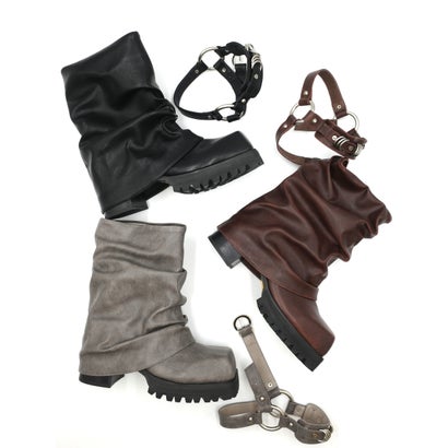 MAKOTO HARNESS BOOTS （Brown）｜詳細画像