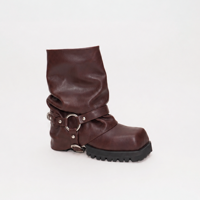 MAKOTO HARNESS BOOTS （Brown）｜詳細画像