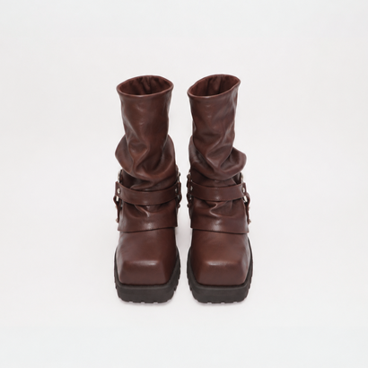 MAKOTO HARNESS BOOTS （Brown）｜詳細画像