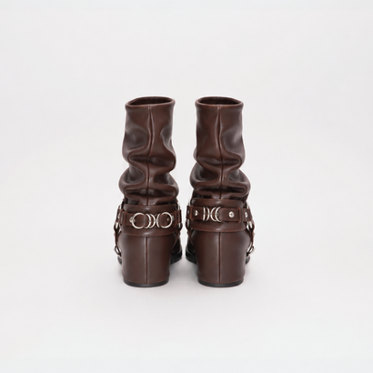 MAKOTO HARNESS BOOTS （Brown）｜詳細画像