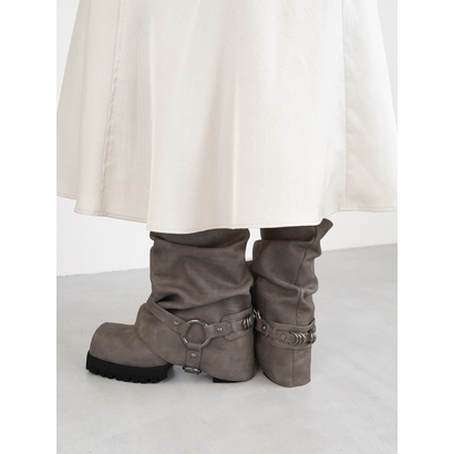 MAKOTO HARNESS BOOTS （Gray）｜詳細画像
