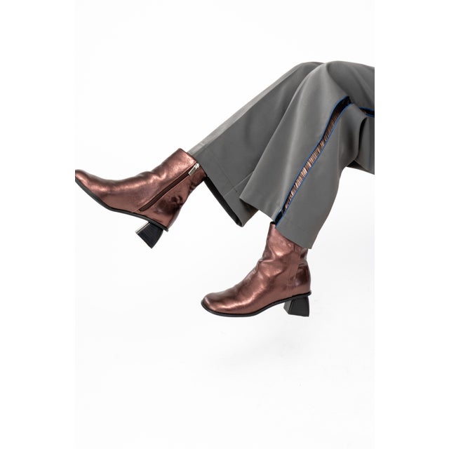 
                    GRACE LEATHER BOOTS （BRONZE）