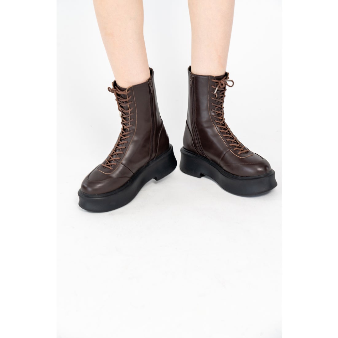 SODASHI LEATHER BOOTS （BROWN） -ALM. official web store