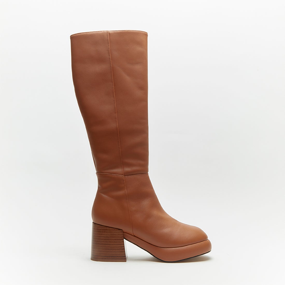 CELLINA LEATHER LONG（CAMEL BROWN）