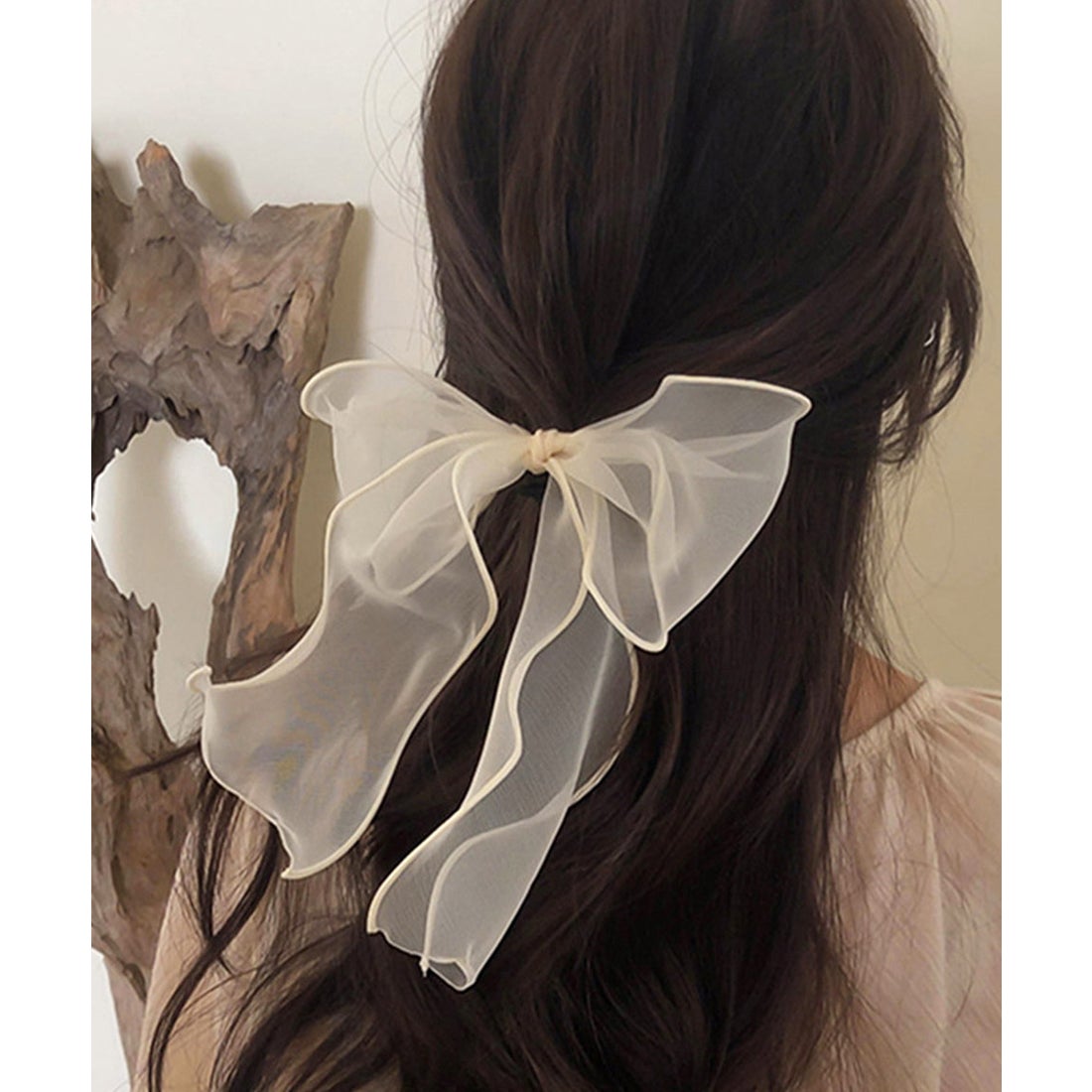 アルトローズ ALTROSE オーガンジー リボン ヘアゴム シフォン