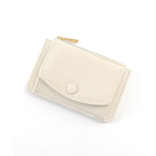 
                    フラグメントケース ミニ財布 ミニウォレット コンパクト 財布 薄型 カードケース ドーラ （シボアイボリー）
