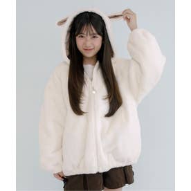 ひつじ耳エコファーアウター （アイボリー）