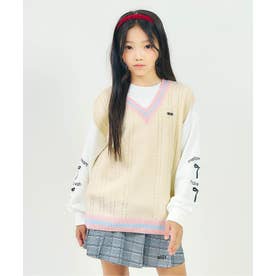ベスト＆トレーナーセット （アイボリー）
