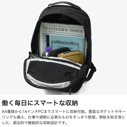 リュック メンズ レディース ブランド カジュアル 通勤 軽量 軽い 旅行 おしゃれ PC 14インチ ナイロン バックパック METRO BACKPACK 12L AXOFLUX 400D 4270 （BLACK-N）｜詳細画像