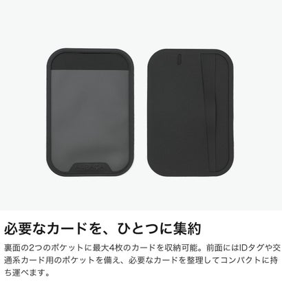 IDケース メンズ レディース カードホルダー ブランド カード IDカード 防水 マグネット バックル クイックリリース 取り外し 着脱 クリップ シンプル HUB CARDHOLDER 4111 （BLACK）｜詳細画像