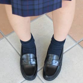 [アミアミ] ローファー 学生ローファー 通学 学生靴 低反発 美脚 かわいい パンプス MJ1000 （ブラック）