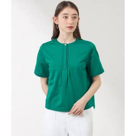 【接触冷感・UV対策】Blousey フロントレース プルオーバー （グリーン）