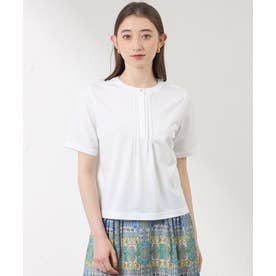 【接触冷感・UV対策】Blousey フロントレース プルオーバー （ホワイト）