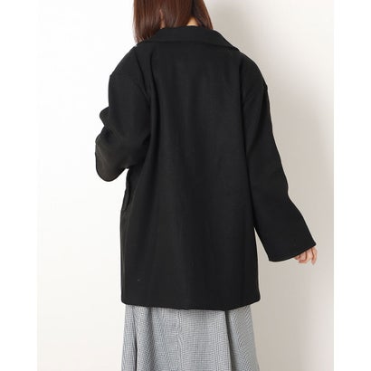 ジュノア JUNOAH 4Bハーフコート 韓国ファッション （ブラック）｜詳細画像