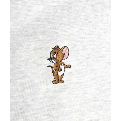 2026AW Tom and Jerry/トムとジェリー 別注 オーバーサイズ ワンポイント サガラ刺繍 スウェットトレーナー レディース メンズ （ブラック系その他3）｜詳細画像