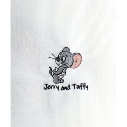 2026AW Tom and Jerry/トムとジェリー 別注 オーバーサイズ ワンポイント サガラ刺繍 スウェットトレーナー レディース メンズ （ホワイト系その他）｜詳細画像