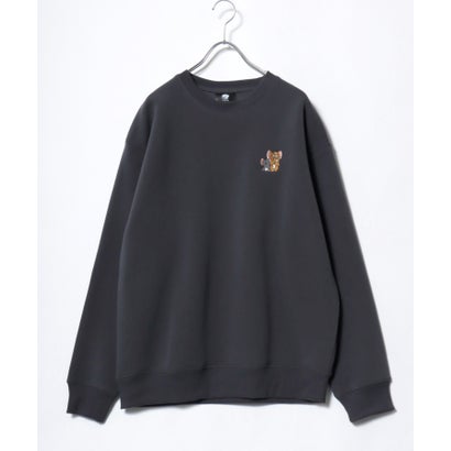 2026AW Tom and Jerry/トムとジェリー 別注 オーバーサイズ ワンポイント サガラ刺繍 スウェットトレーナー レディース メンズ （ブラック系その他4）｜詳細画像