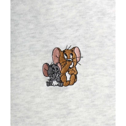 2026AW Tom and Jerry/トムとジェリー 別注 オーバーサイズ ワンポイント サガラ刺繍 スウェットトレーナー レディース メンズ （ブラック系その他4）｜詳細画像