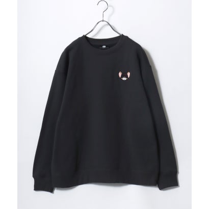 2026AW Tom and Jerry/トムとジェリー 別注 オーバーサイズ ワンポイント サガラ刺繍 スウェットトレーナー レディース メンズ （ブラック系その他7）｜詳細画像