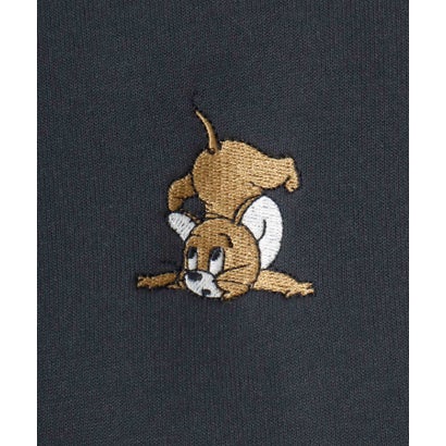 2026AW Tom and Jerry/トムとジェリー 別注 オーバーサイズ ワンポイント サガラ刺繍 スウェットトレーナー レディース メンズ （ブラウン）｜詳細画像