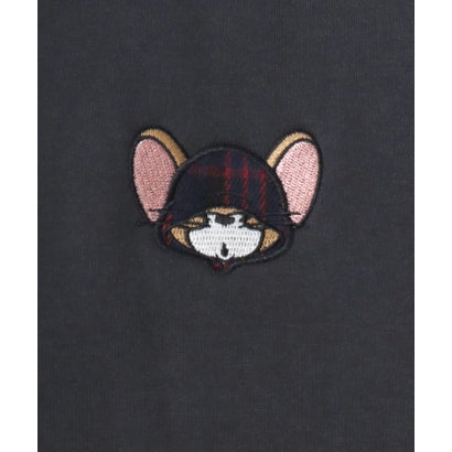 2026AW Tom and Jerry/トムとジェリー 別注 オーバーサイズ ワンポイント サガラ刺繍 スウェットトレーナー レディース メンズ （ベージュ系その他2）｜詳細画像