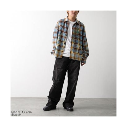 アミリ AMIRI AMIRI シャツ MA QUAD BLEACHED FLANNEL AMTOSH1187 （420/Blue/ブルー他）｜詳細画像