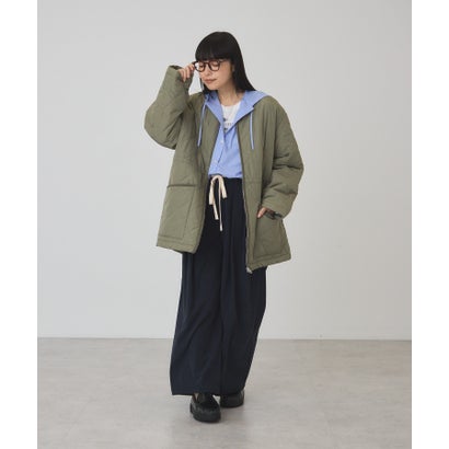 アメリカンホリック AMERICAN HOLIC 【マルチ機能】カットコーデュロイストレートワイドパンツ （チャコールグレー）｜詳細画像