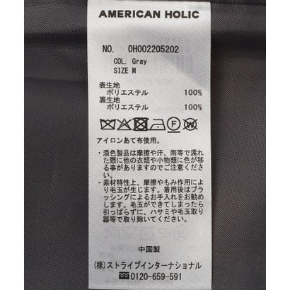 アメリカンホリック AMERICAN HOLIC シャギーチェックジャコット （グレー）｜詳細画像