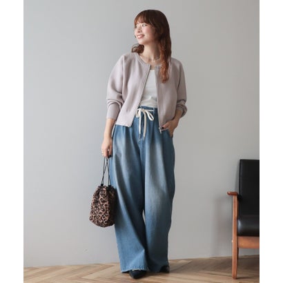 アメリカンホリック AMERICAN HOLIC WZIPショート丈ニットカーディガン （ブラック）｜詳細画像