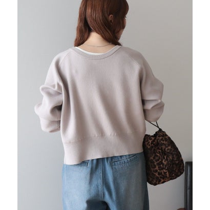 アメリカンホリック AMERICAN HOLIC WZIPショート丈ニットカーディガン （グレーベージュ）｜詳細画像