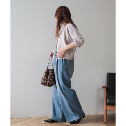 アメリカンホリック AMERICAN HOLIC WZIPショート丈ニットカーディガン （グレーベージュ）｜詳細画像