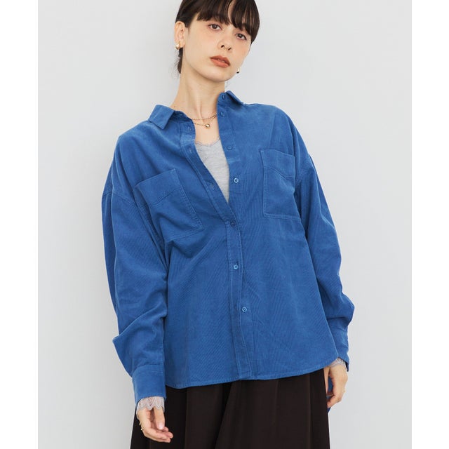 【WEB限定】コーデュロイシャツ （ブルー）