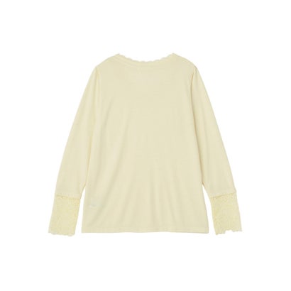 【吸放湿・UVカット】襟・袖レースドッキングプルオーバー （ブラック）｜詳細画像