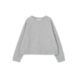 ラインストーンラグランスウェット （杢グレー）