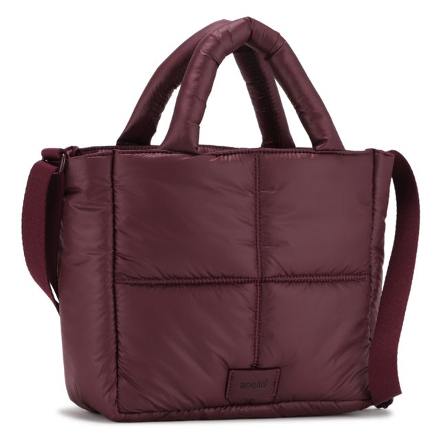 バッグ ショルダーバッグ レディース 斜めがけ 大人 小さめ 軽量 PILLOWY 2WAY MINI SHOULDER AIB5222 （ダークボルドー）