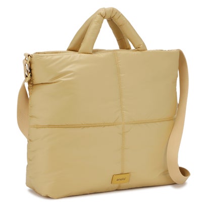 アネロ anello anello アネロ バッグ ショルダーバッグ レディース 15L A4 斜めがけ 大きめ ファスナー付き 軽量 大容量 PILLOWY 2WAY SHOULDER AIB5223 （ライトイエロー）｜詳細画像