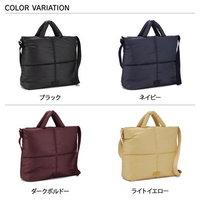 アネロ anello anello アネロ バッグ ショルダーバッグ レディース 15L A4 斜めがけ 大きめ ファスナー付き 軽量 大容量 PILLOWY 2WAY SHOULDER AIB5223 （ネイビー）｜詳細画像