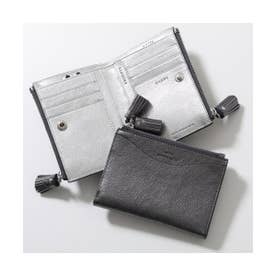 ANYA HINDMARCH 財布 Small Double Zip Wallet Peeping Eyes （Anthracite/ダークシルバー）