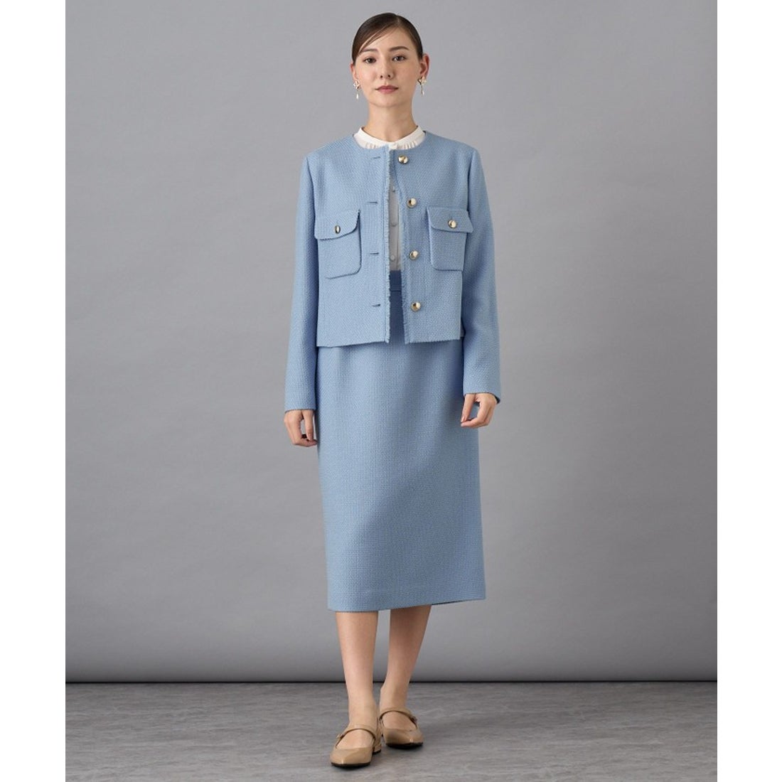 アナイ ANAYI 【セットアップ対応商品】ウールプリペラノーカラー 