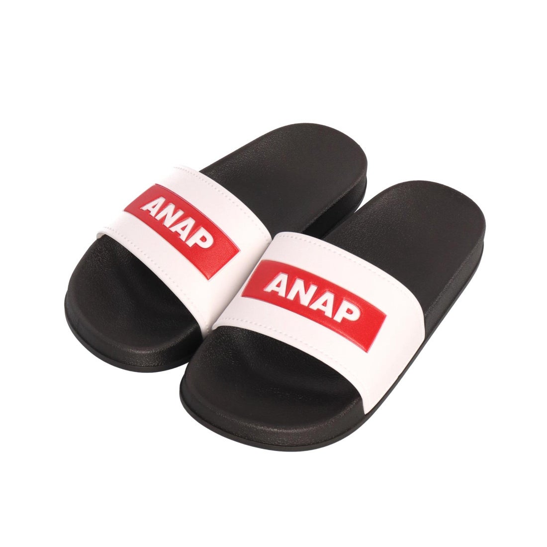 ANAP 2パターンANAPロゴシャワーサンダル（ホワイト／ブラック） -靴