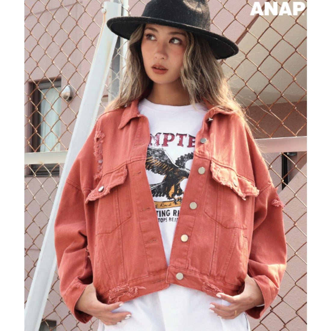 ANAP ダメージジャケット（テラコッタ） -靴＆ファッション通販 ロコンド〜自宅で試着、気軽に返品