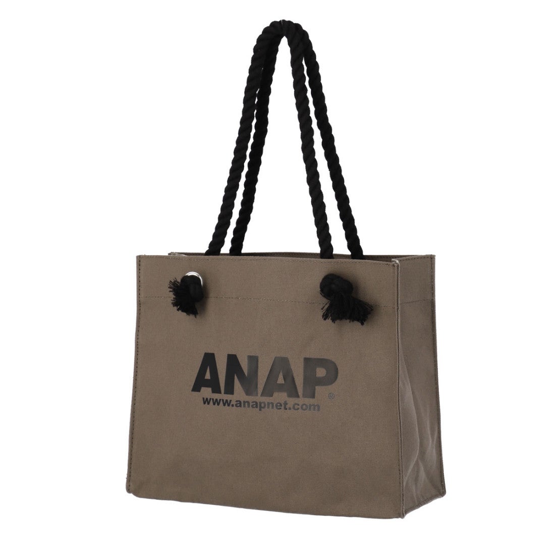 ANAP 高品質の人気 【驚きの値段】 ANAPロゴキャンバスミニトートバッグ グレージュ