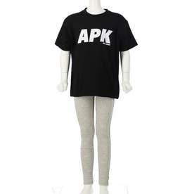 APKロゴTシャツ+レギンスセット（ブラック）