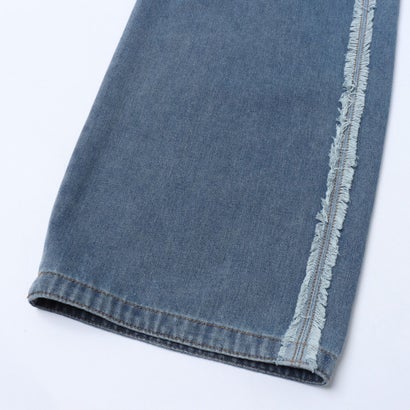 フリンジラインデニムパンツ （ブルーグリーン）｜詳細画像